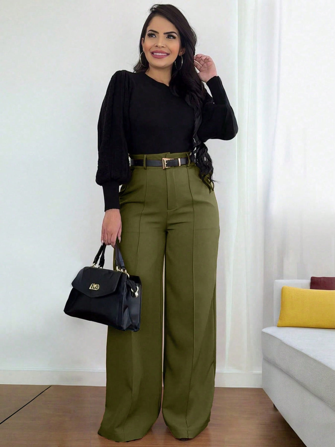 Pantaloni SHEIN, kaki