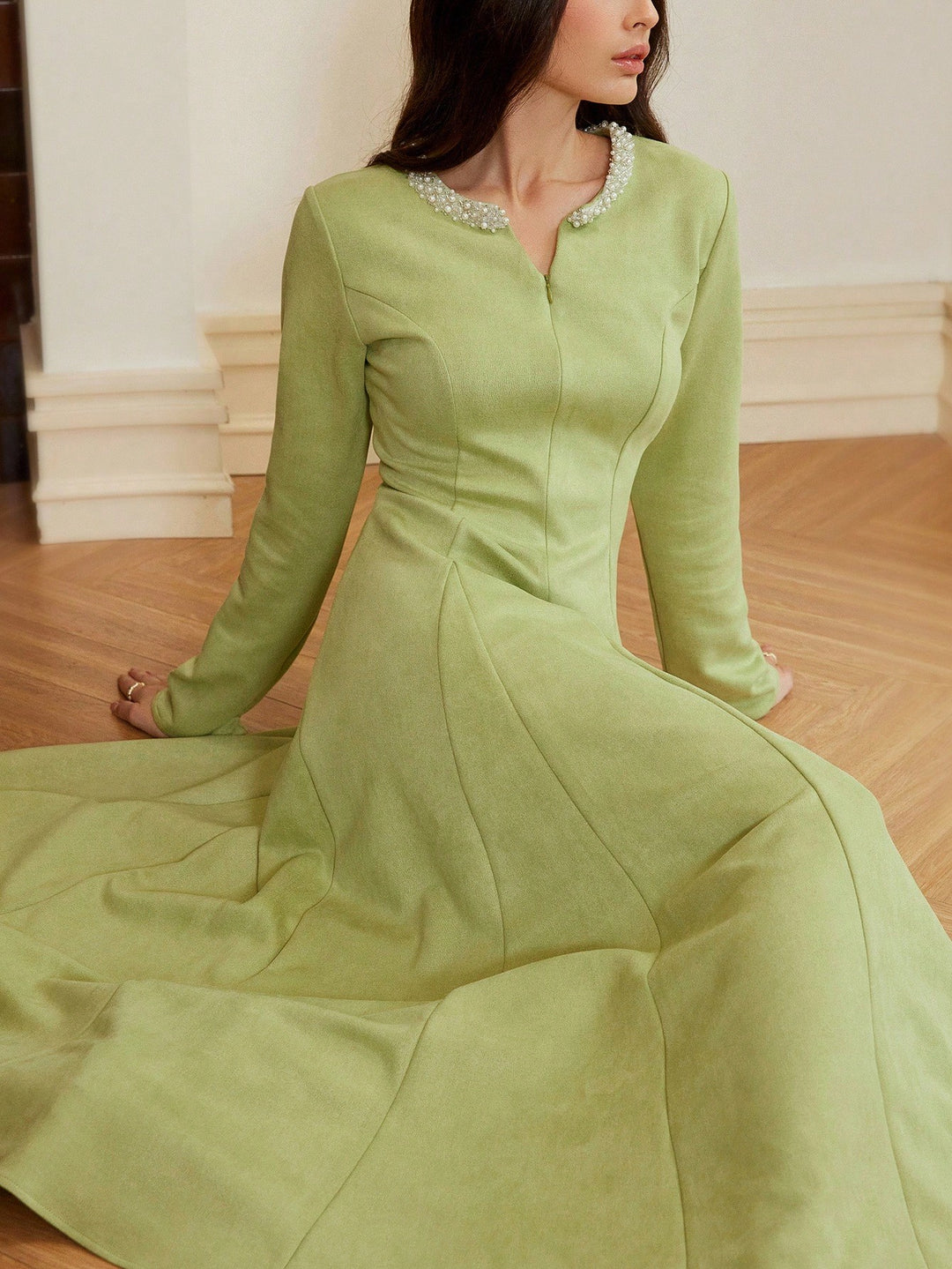 Rochie maxi SHEIN, verde