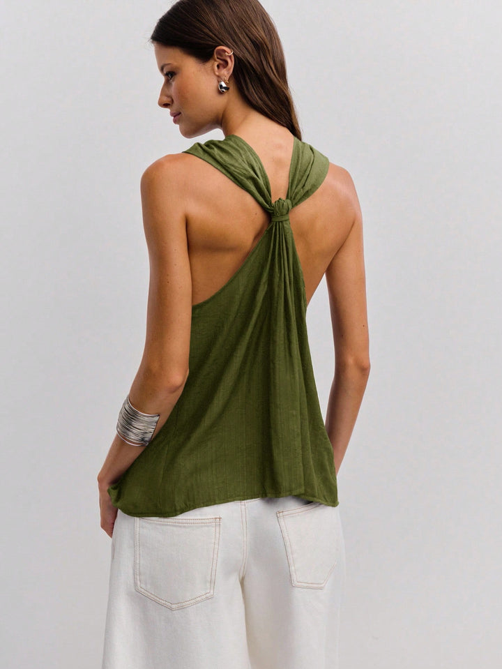Top SHEIN, kaki