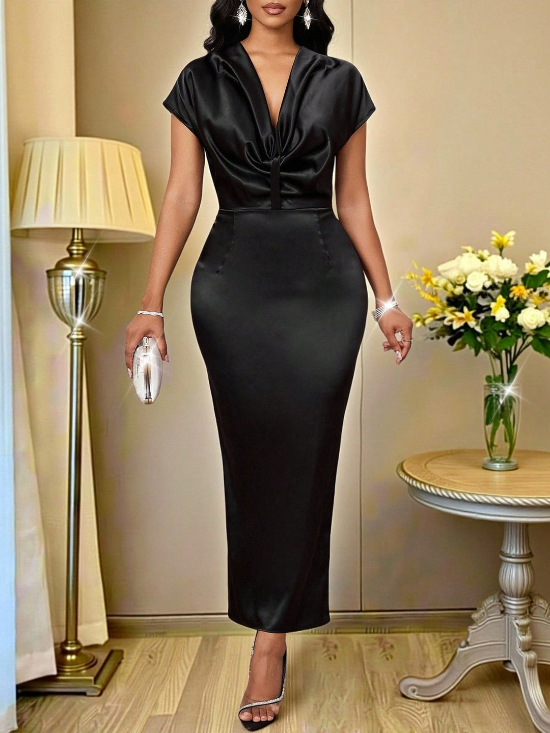 Rochie maxi SHEIN, negru