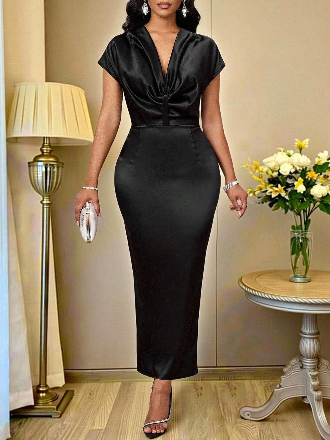 Rochie maxi SHEIN, negru