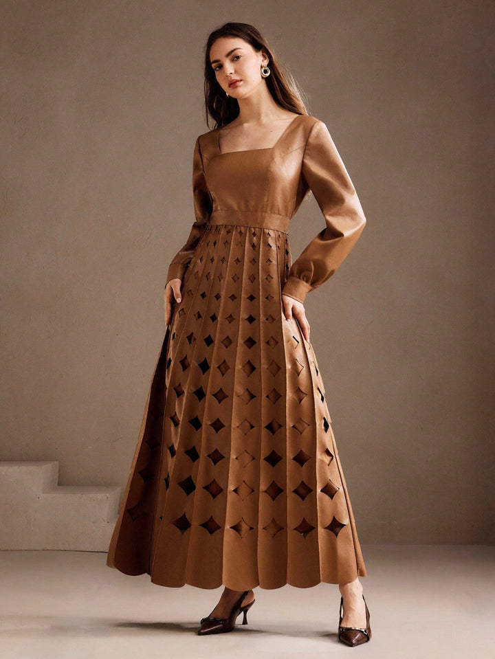 Rochie maxi SHEIN, kaki