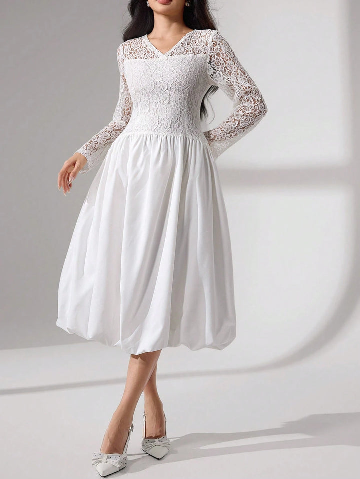 Rochie midi SHEIN, alb