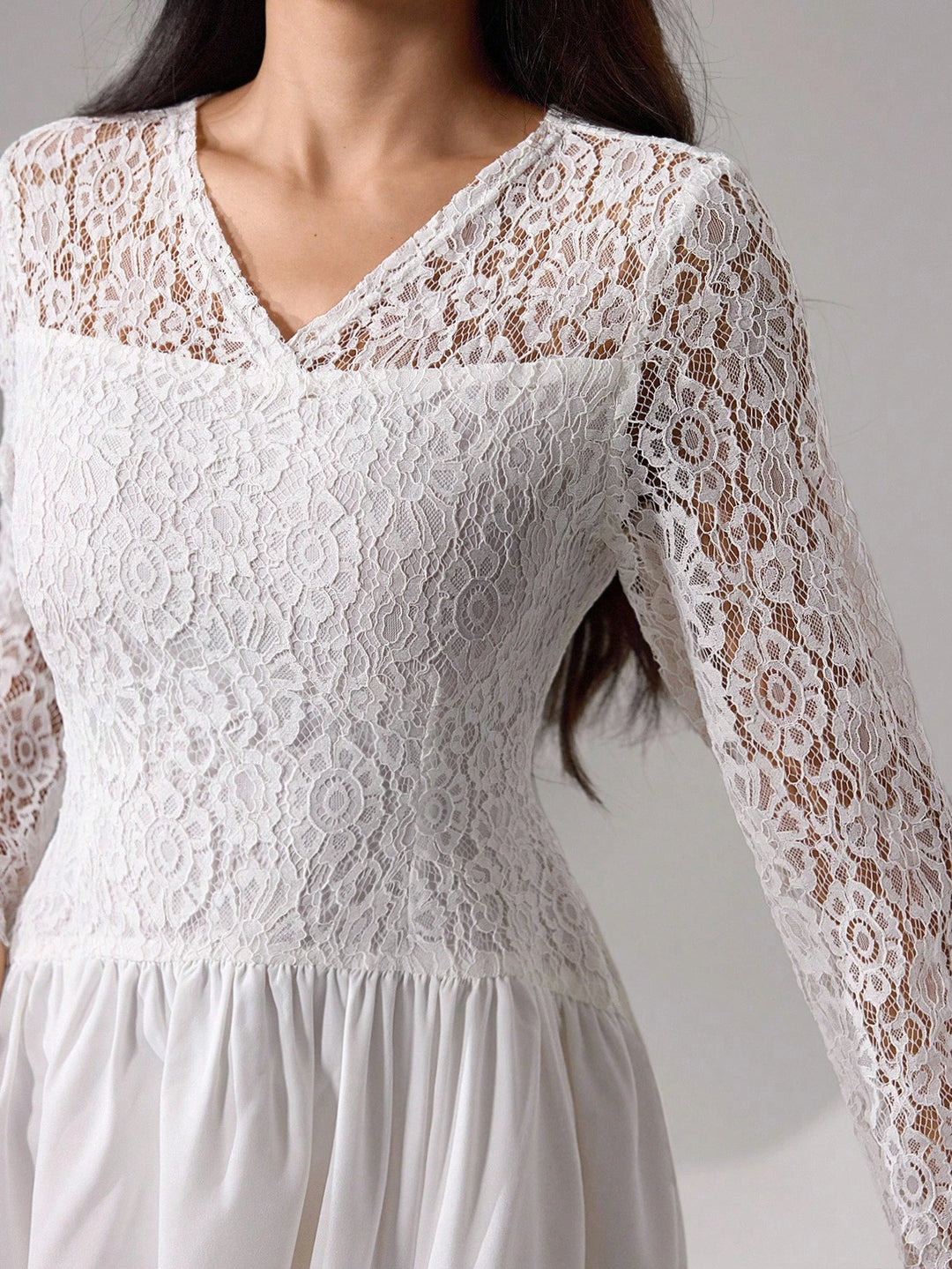 Rochie midi SHEIN, alb