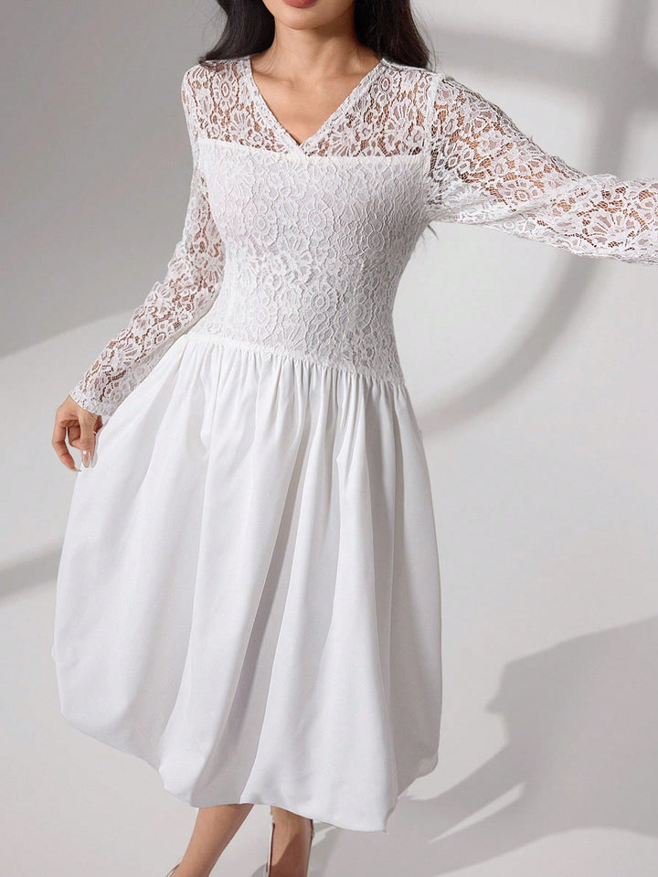 Rochie midi SHEIN, alb