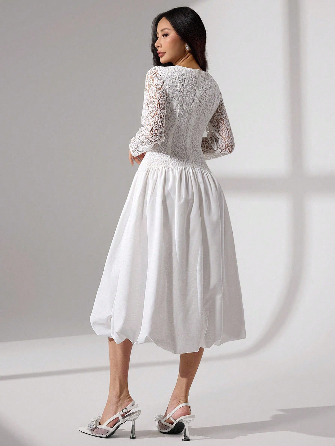 Rochie midi SHEIN, alb