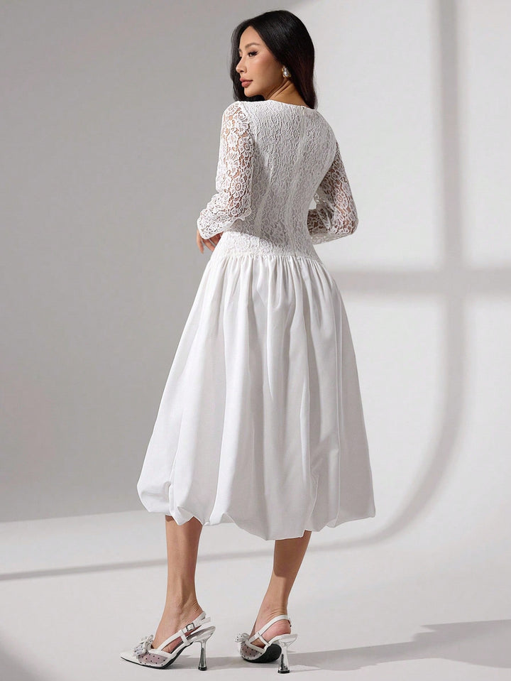 Rochie midi SHEIN, alb