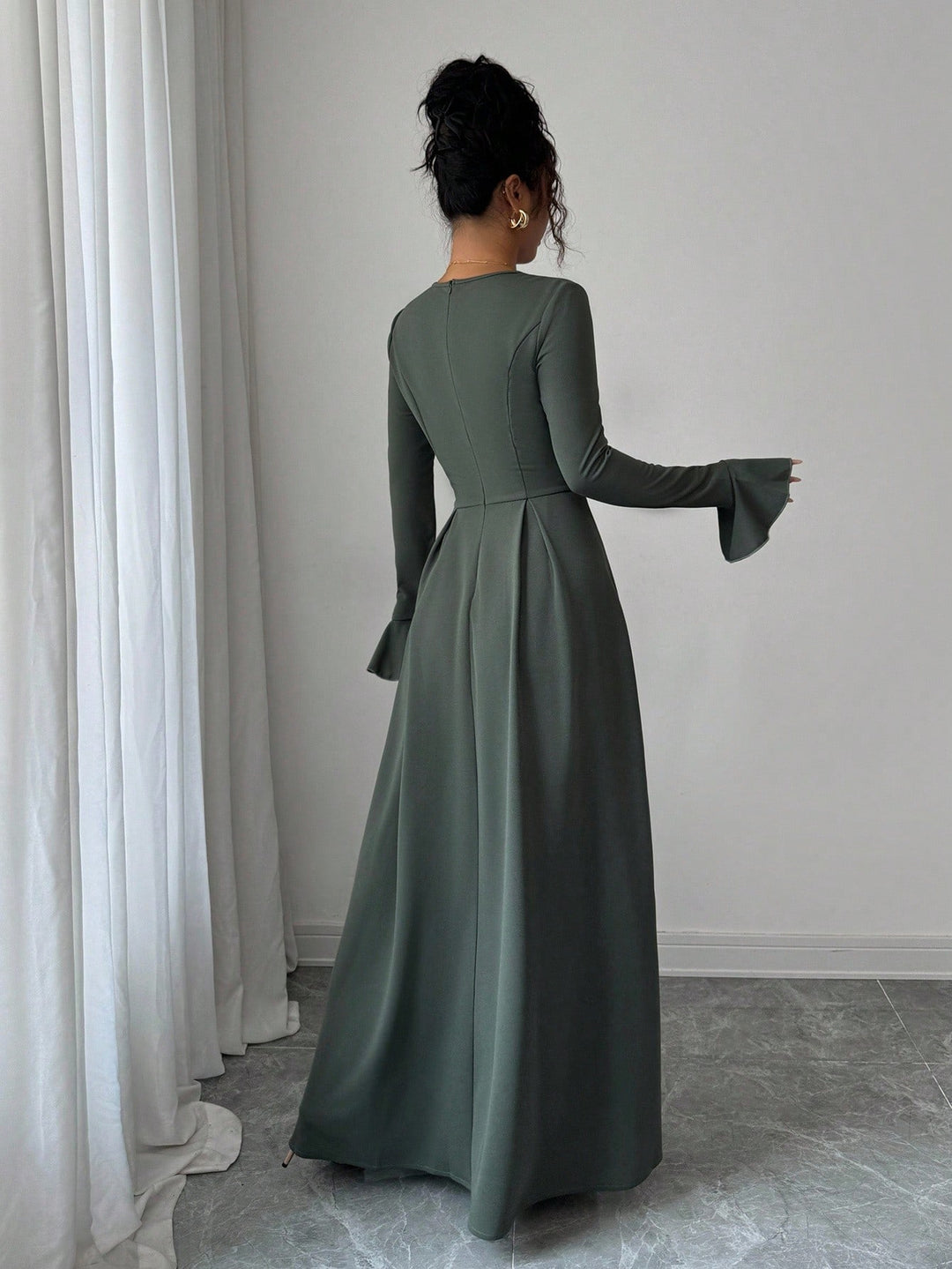 Rochie maxi SHEIN, kaki
