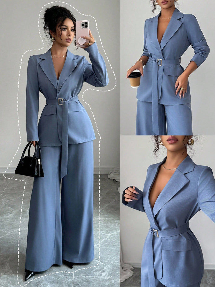 Costum SHEIN, albastru