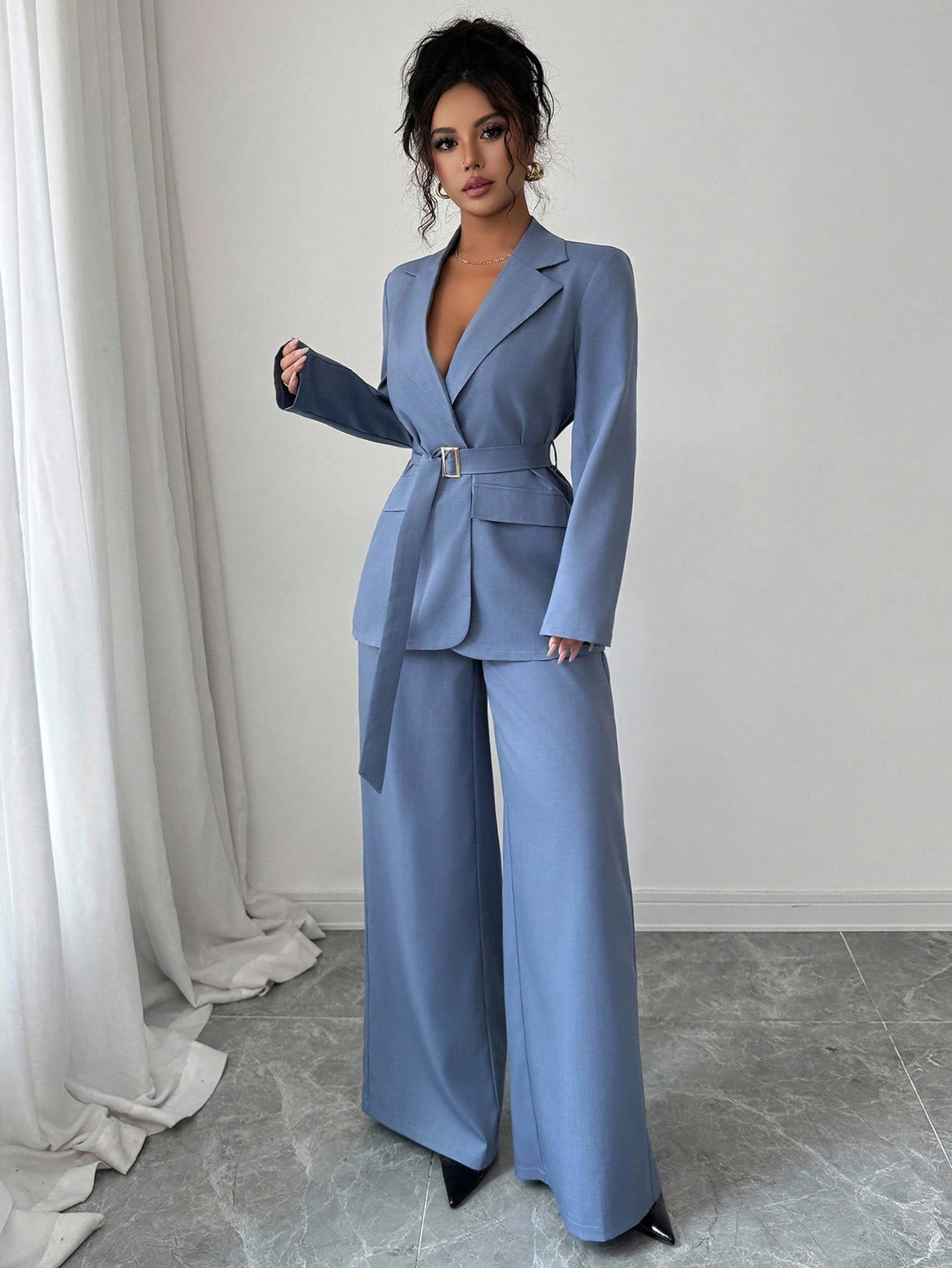 Costum SHEIN, albastru