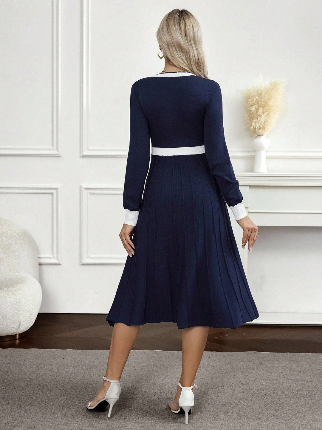 Rochie maxi SHEIN, bleumarin