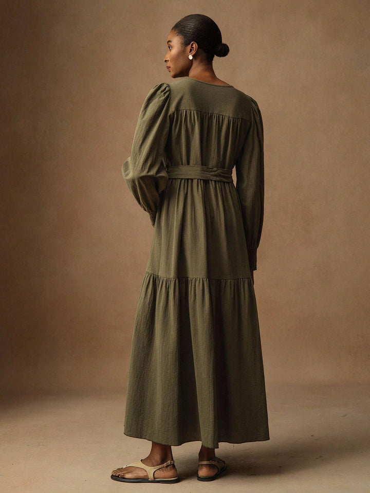 SHEIN maxi ruha, khaki