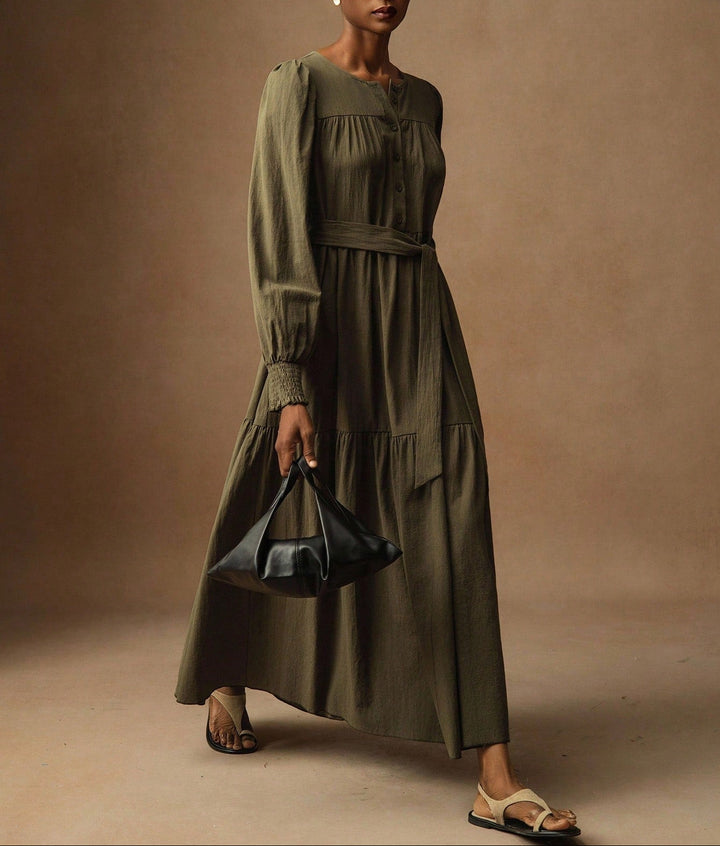 SHEIN maxi ruha, khaki