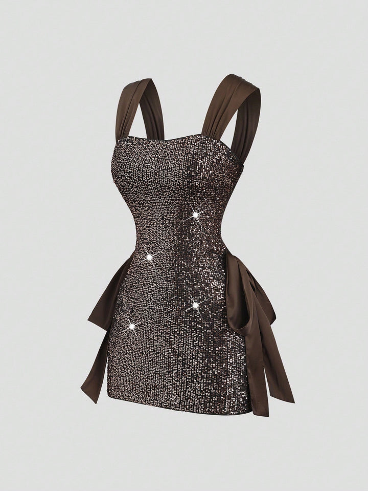Rochie scurtă SHEIN, maro