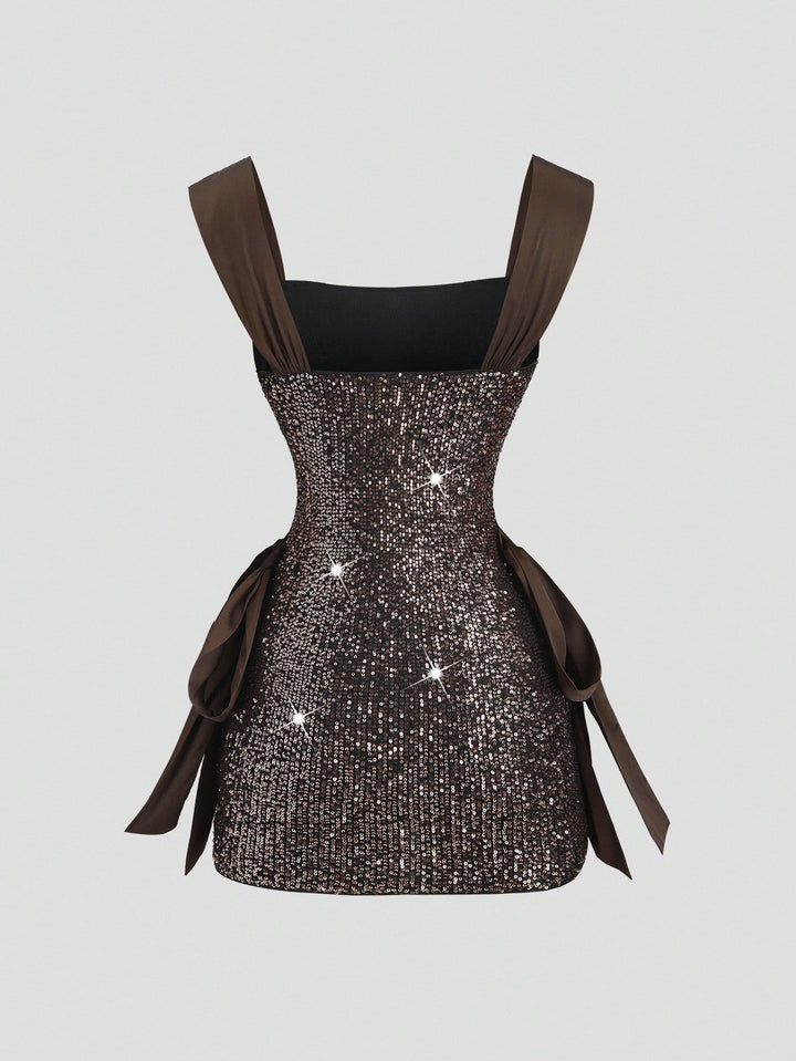 Rochie scurtă SHEIN, maro