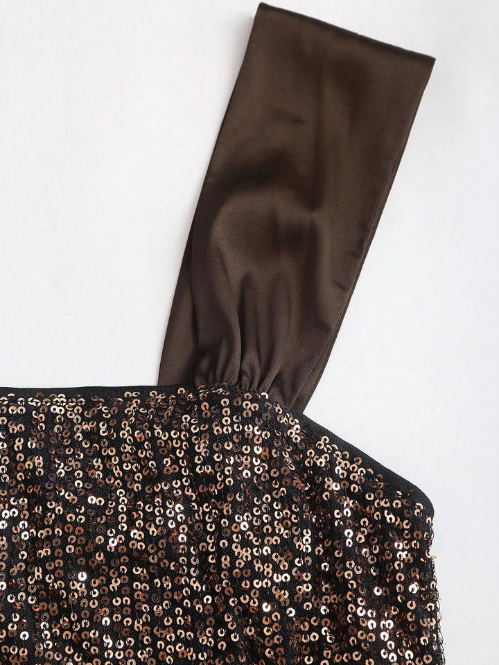 Rochie scurtă SHEIN, maro