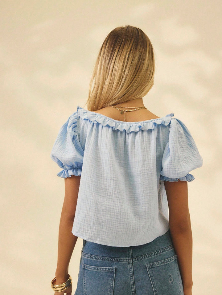 Top Shein, albastru