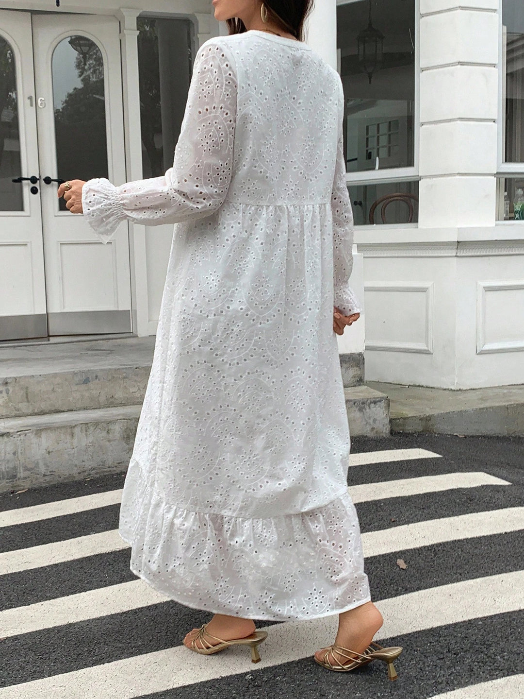 SHEIN maxi ruha, fehér