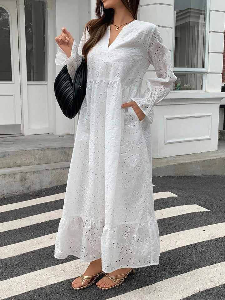 SHEIN maxi ruha, fehér