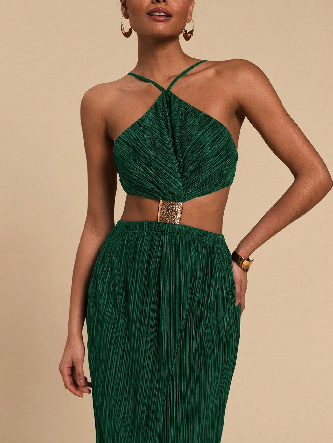 Shein maxi ruha, zöld
