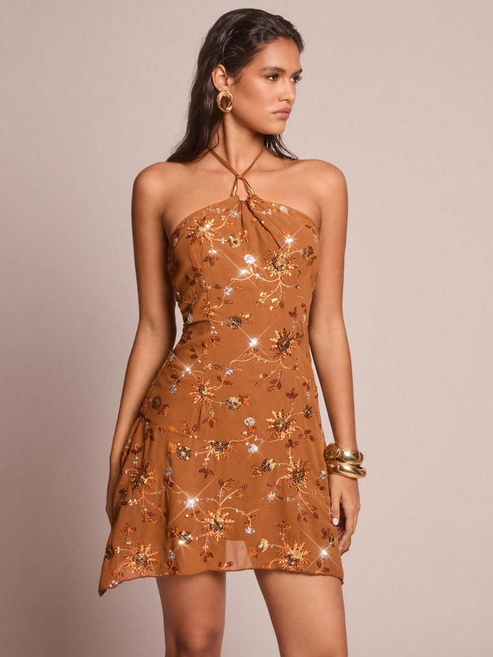 Rochie mini SHEIN, maro