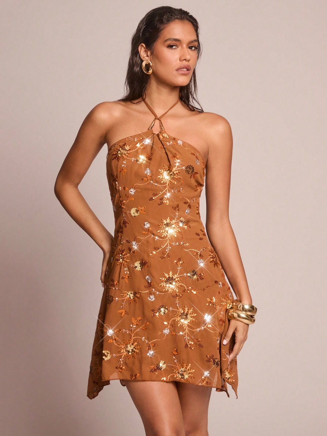 Rochie mini SHEIN, maro