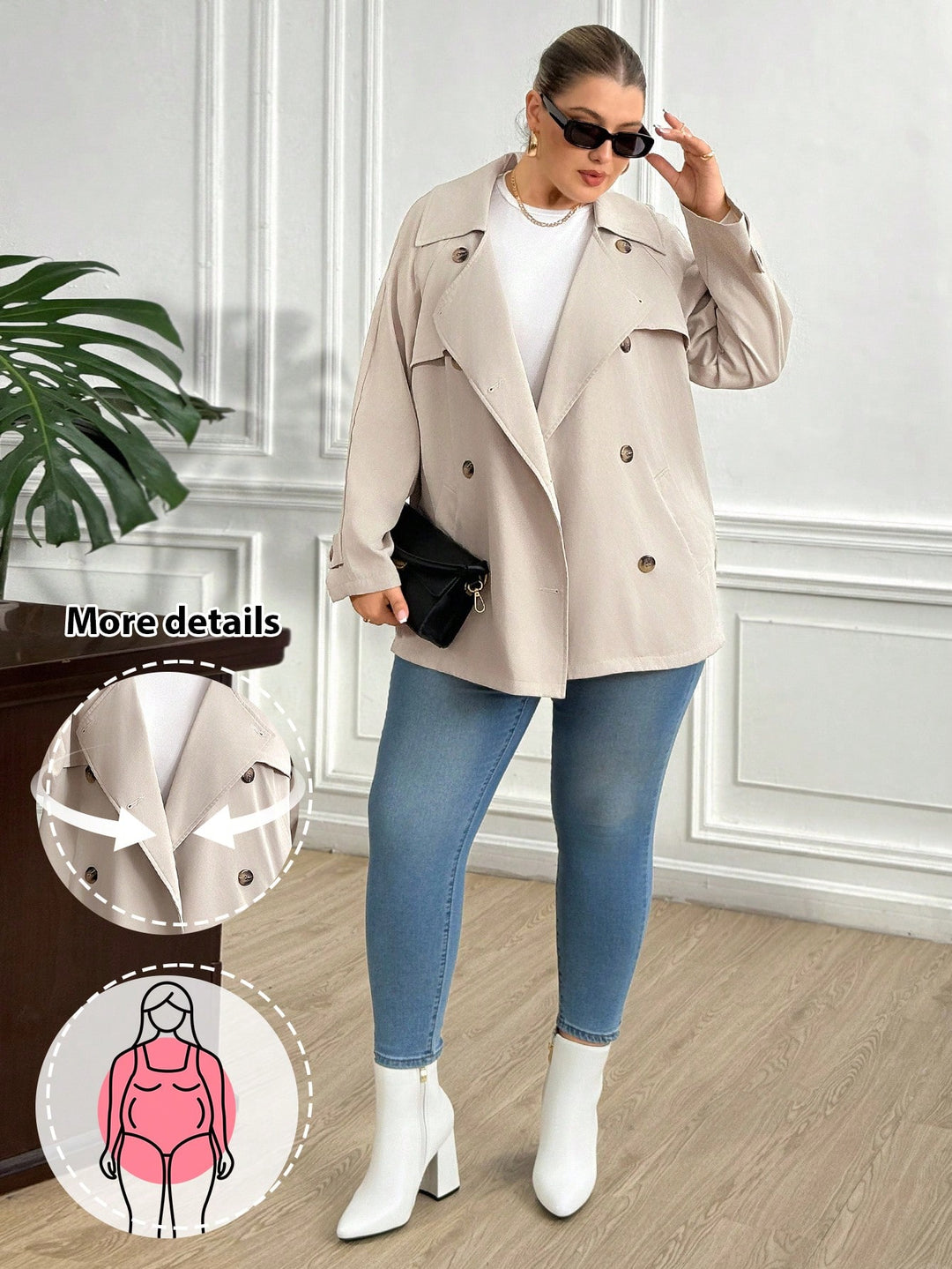Trench SHEIN, bej