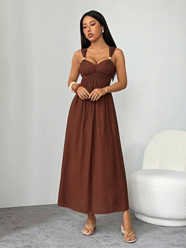 Rochie maxi SHEIN, maro
