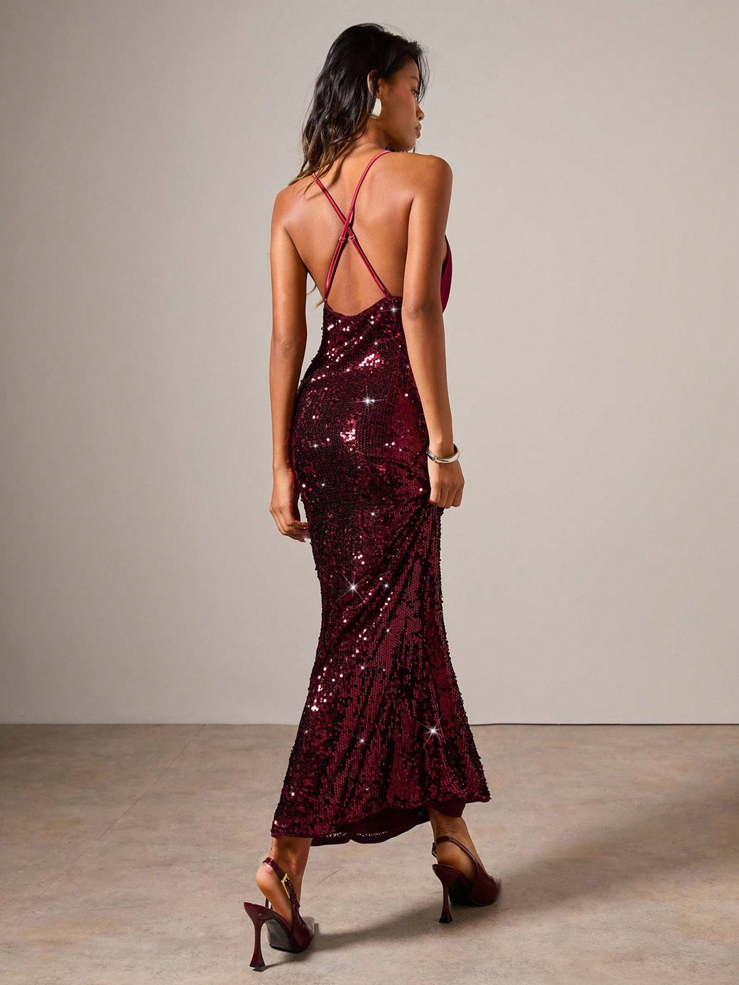 Rochie maxi Shein, vișiniu