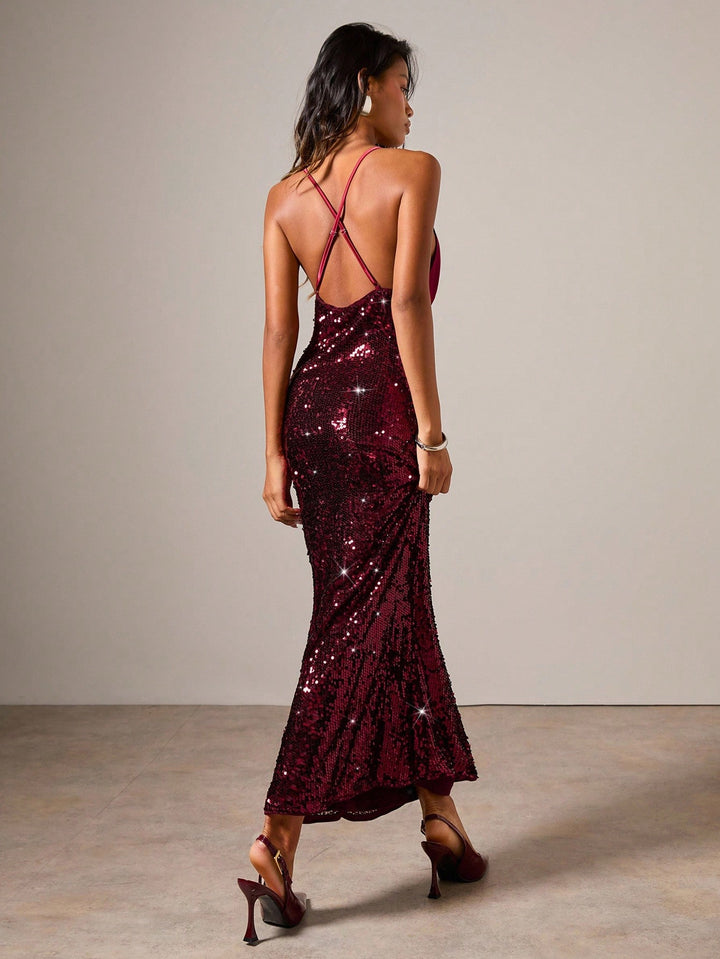 Rochie maxi Shein, vișiniu