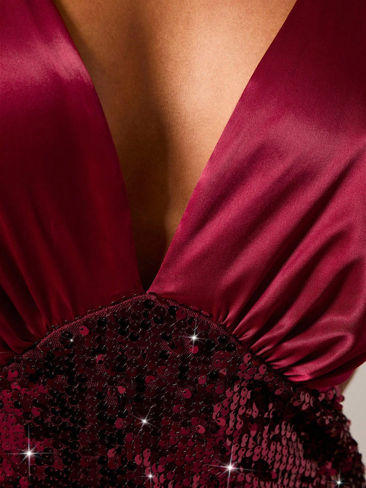 Rochie maxi Shein, vișiniu
