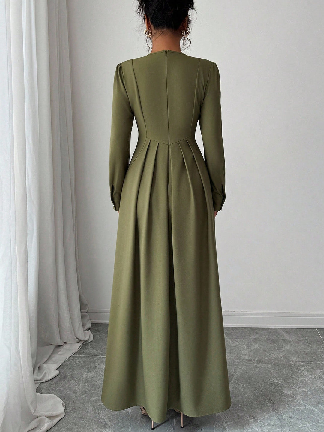 Rochie maxi SHEIN, kaki