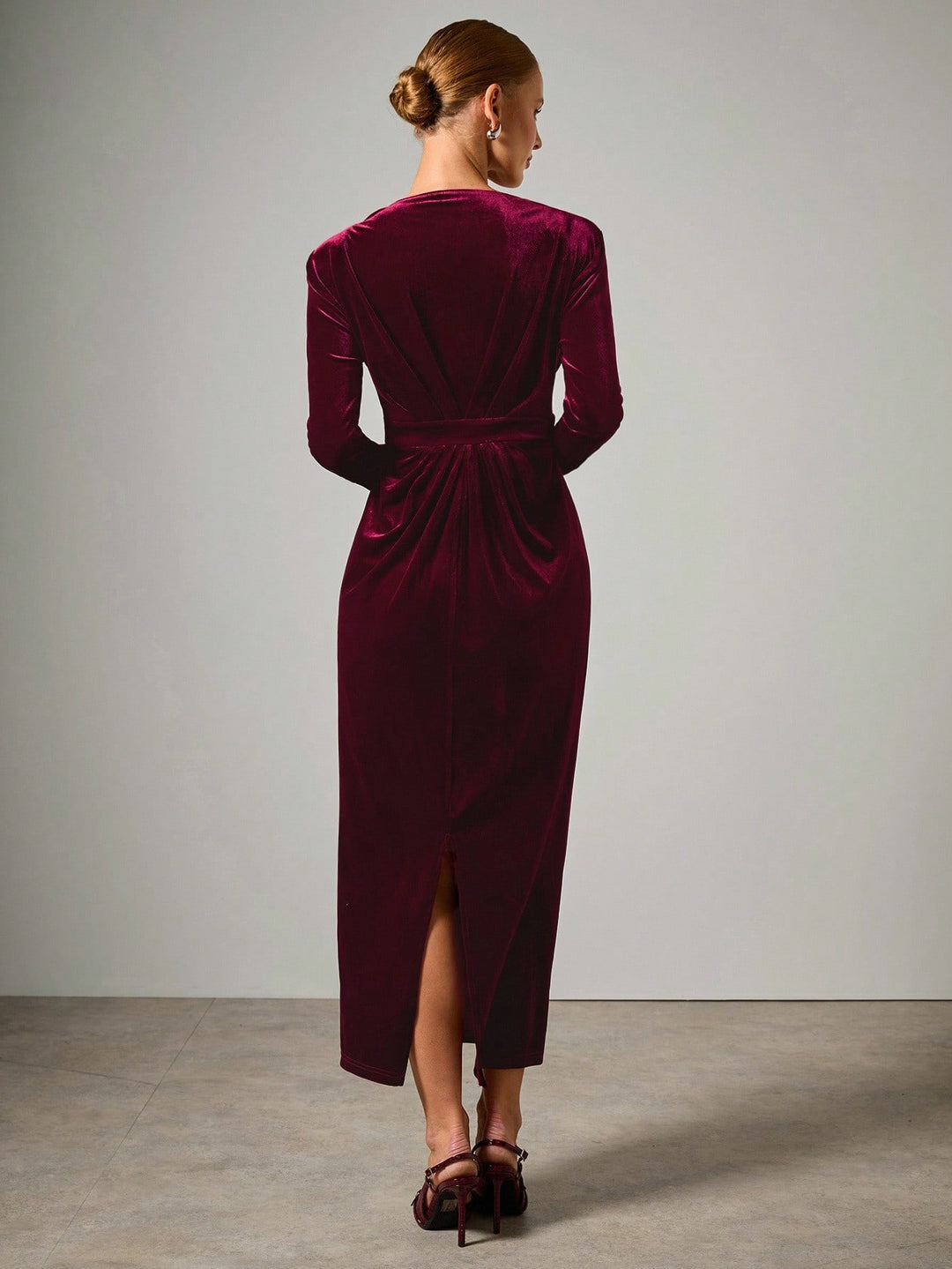 Rochie midi Shein, vișiniu
