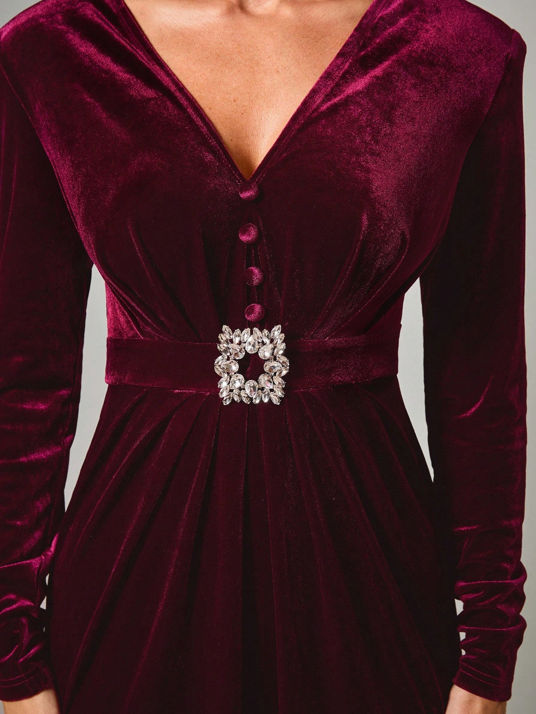 Rochie midi Shein, vișiniu