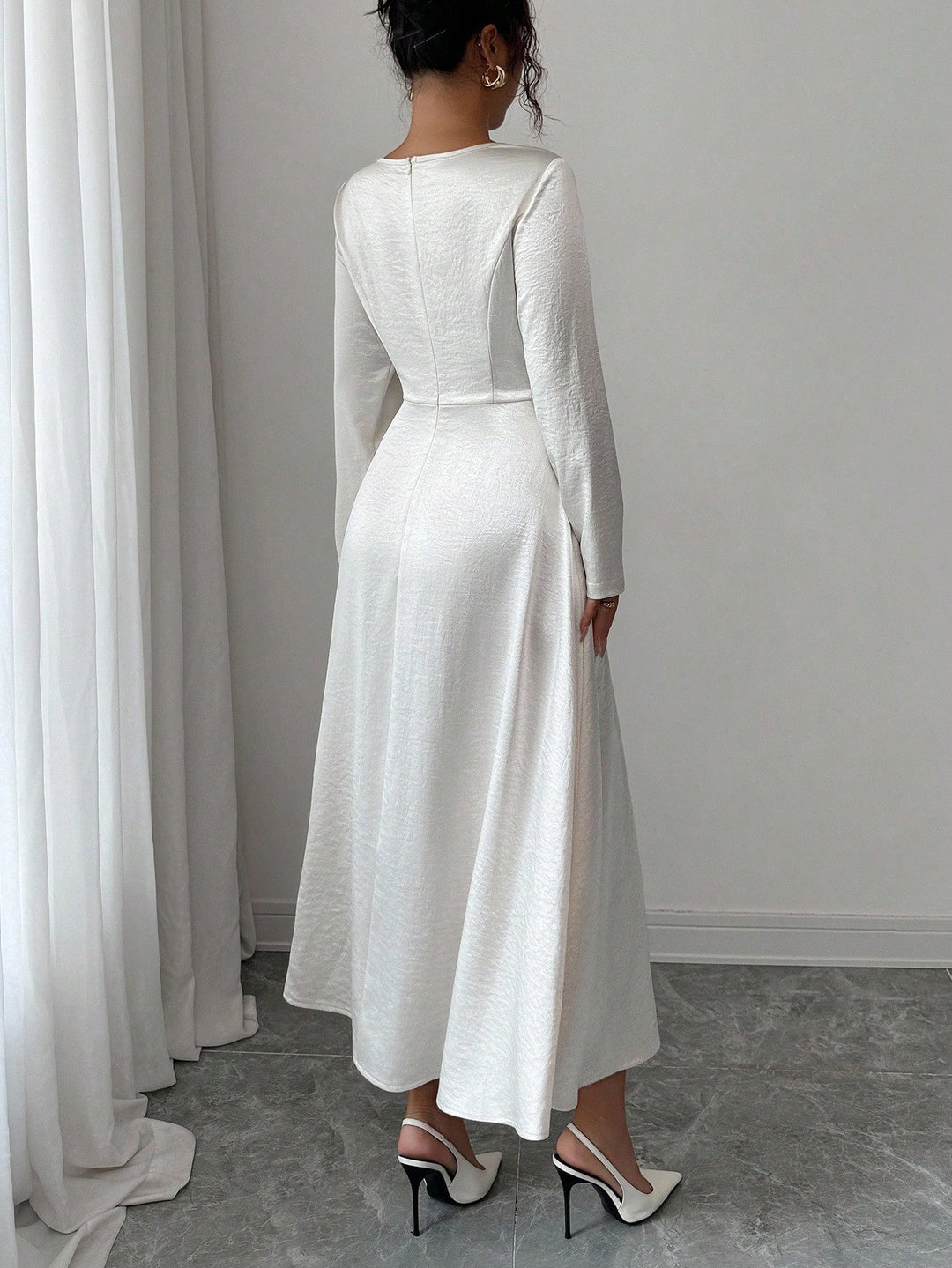 Rochie midi Shein, crem