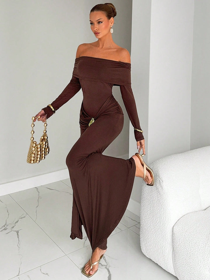Rochie maxi SHEIN, maro