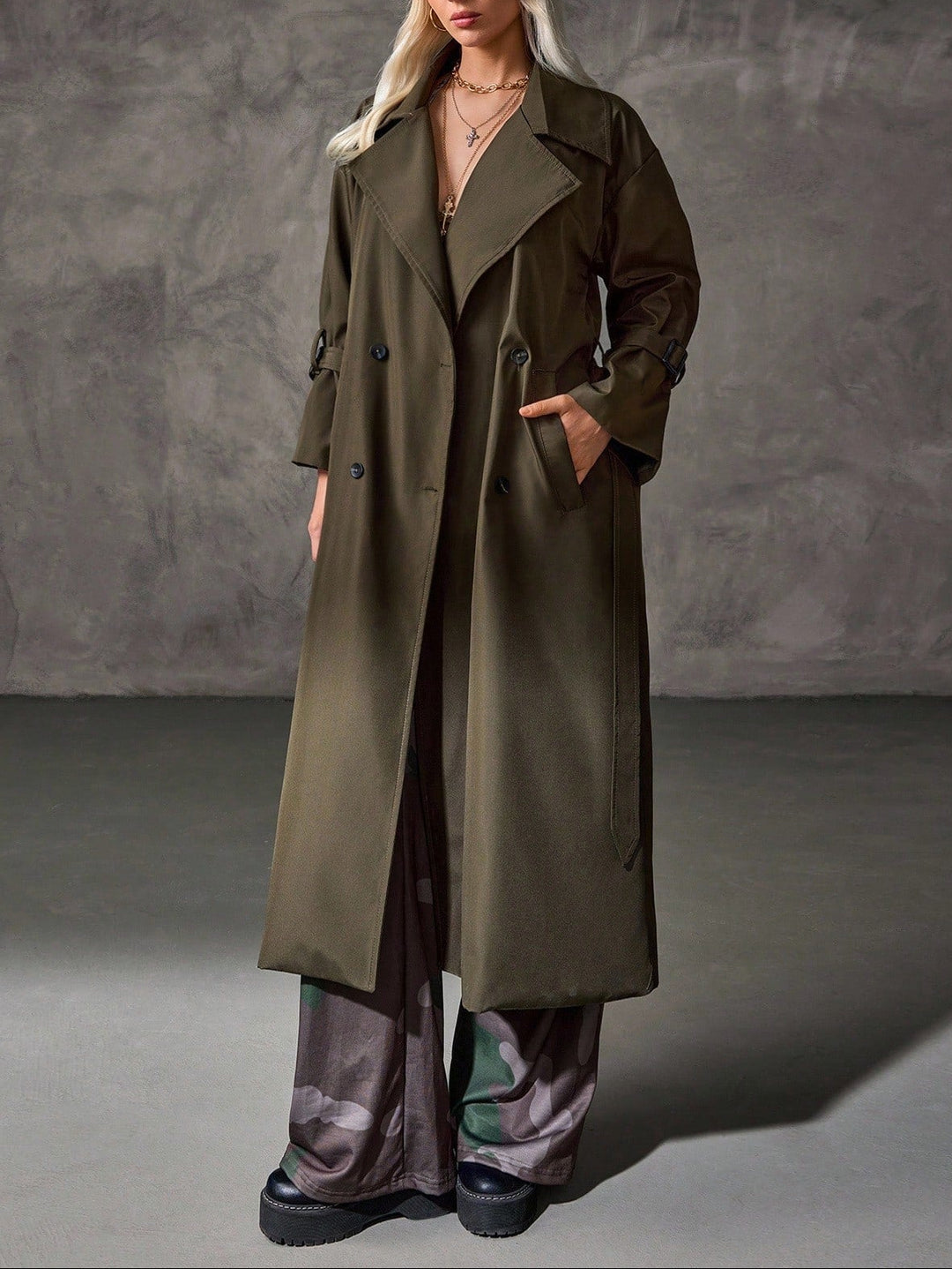 Trench Shein, verde