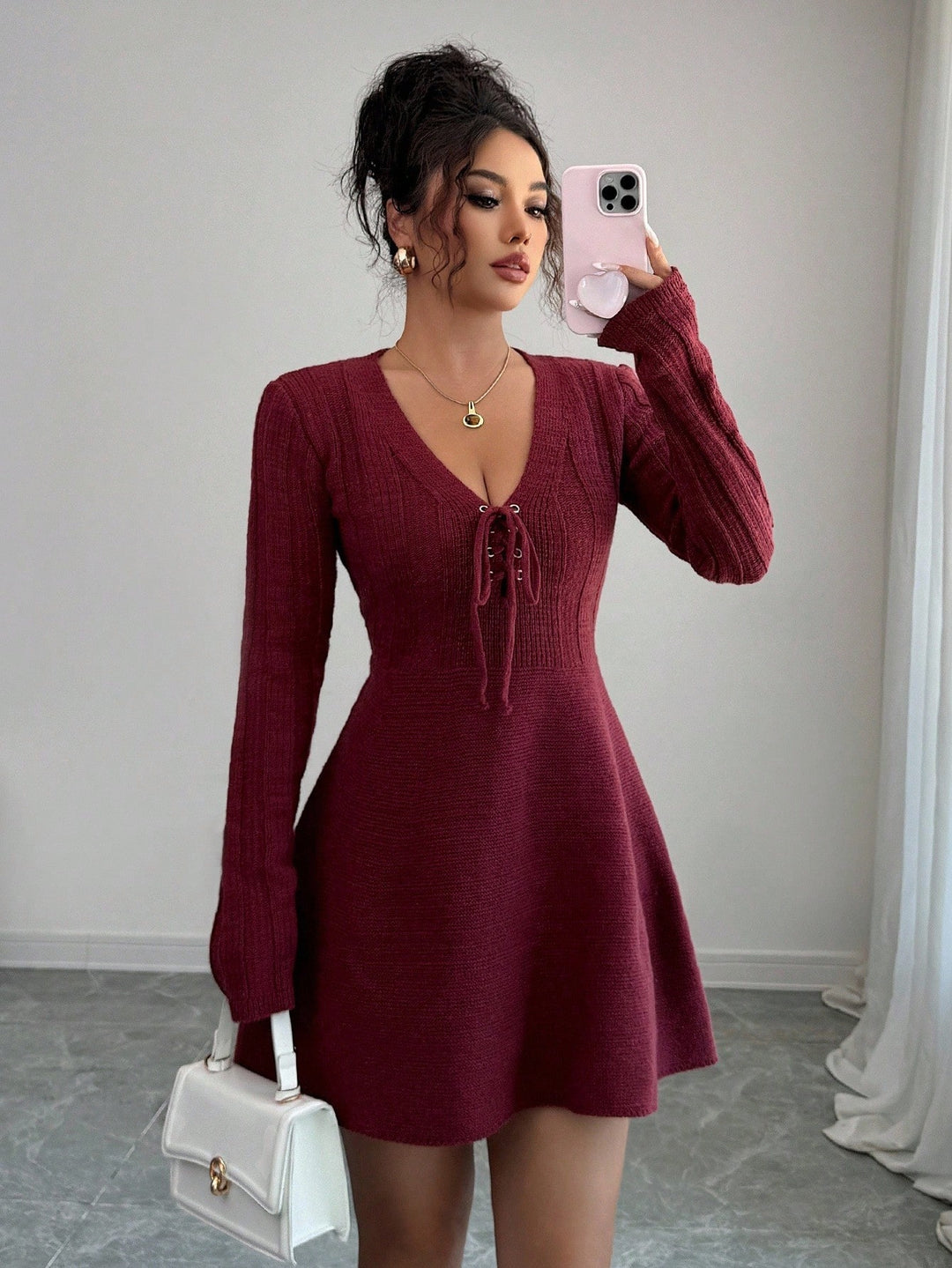 Rochie SHEIN, vișiniu