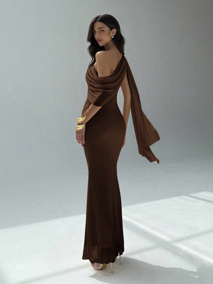 Rochie maxi SHEIN, maro