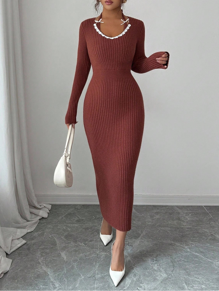 Rochie maxi SHEIN, maro