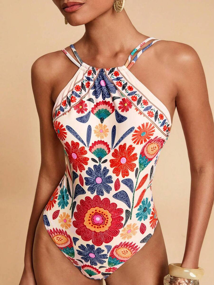 Costum de baie întreg SHEIN, mix culori