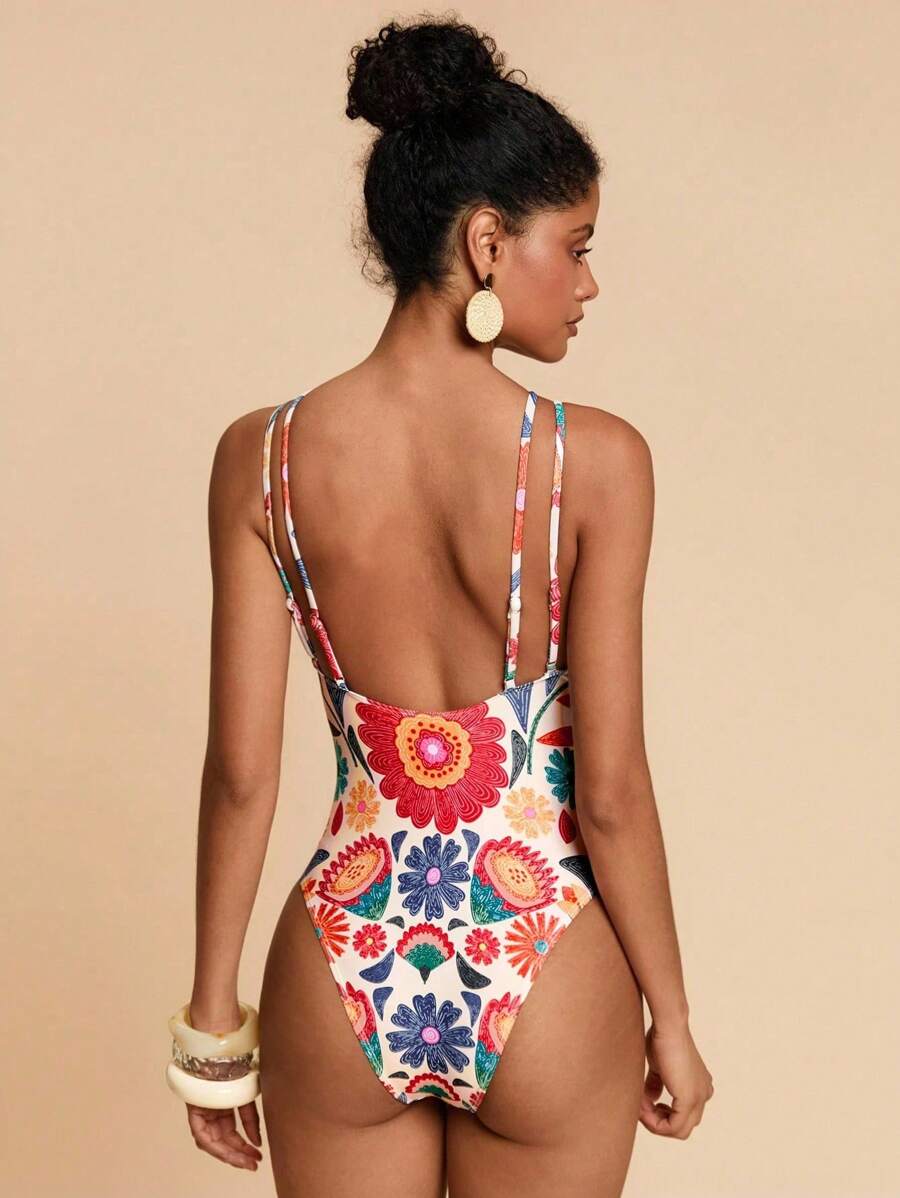 Costum de baie întreg SHEIN, mix culori