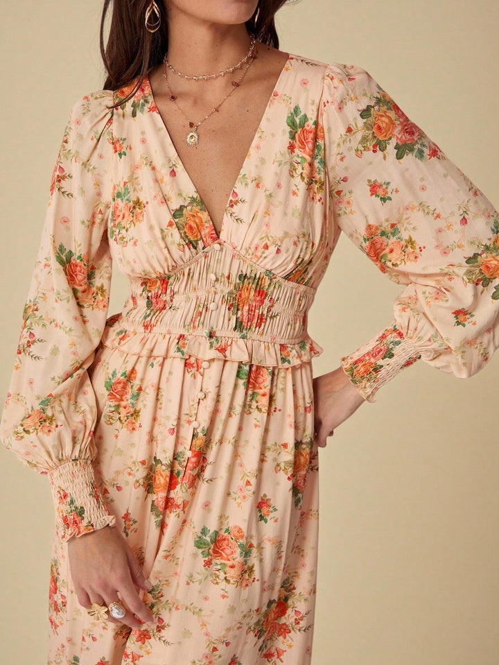Rochie maxi SHEIN, portocaliu