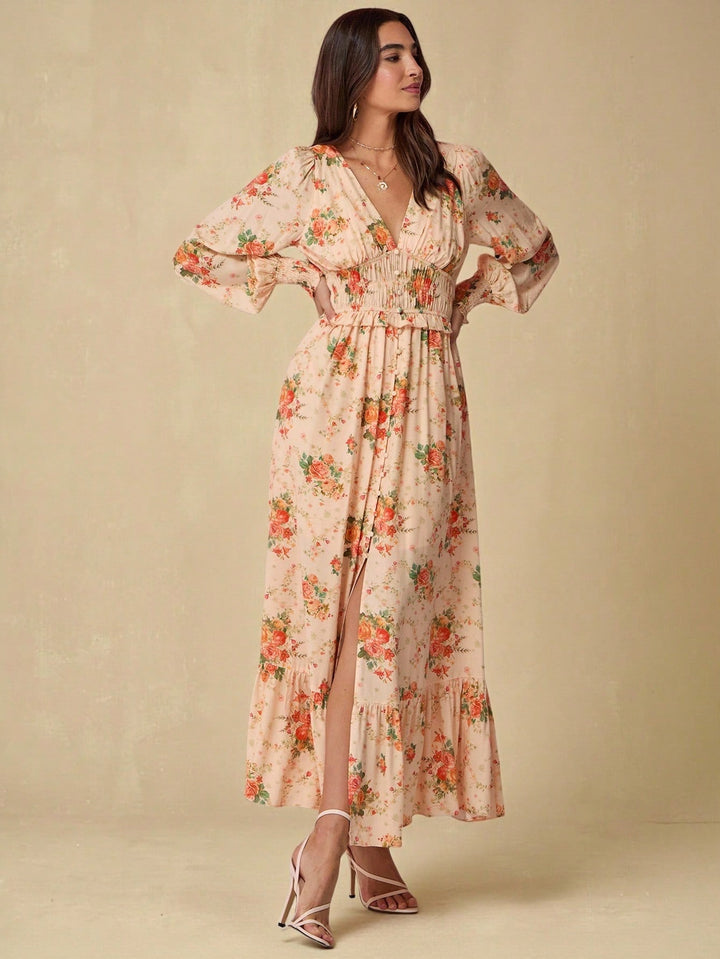 Rochie maxi SHEIN, portocaliu
