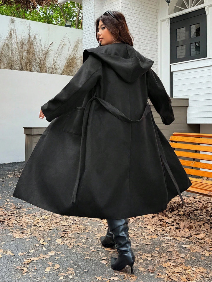 Palton Shein Curve+, negru