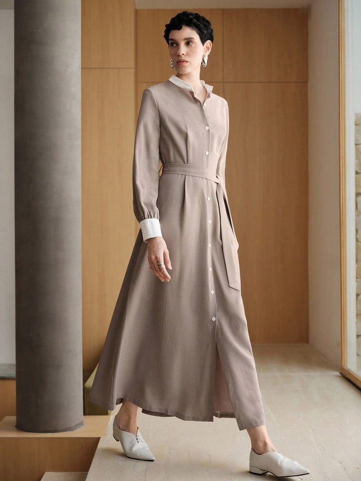 Rochie maxi SHEIN, kaki
