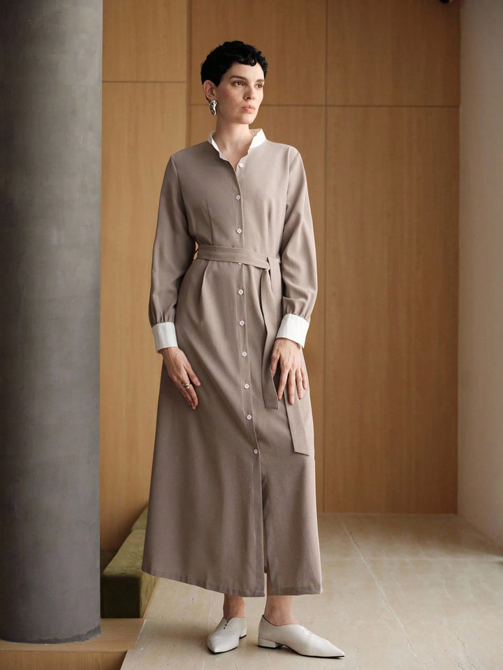 Rochie maxi SHEIN, kaki