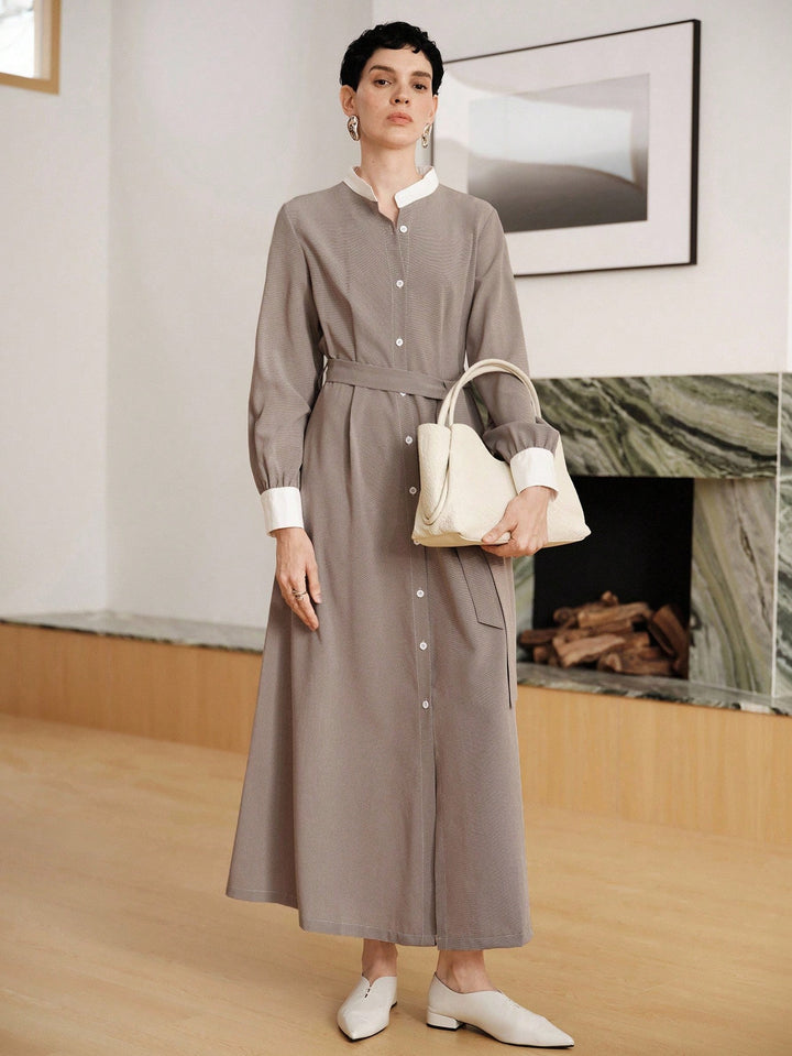 Rochie maxi SHEIN, kaki
