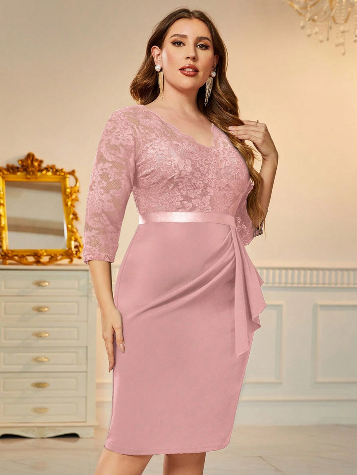 Rochie midi SHEIN, roz