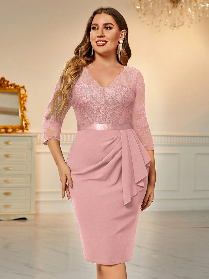Rochie midi SHEIN, roz